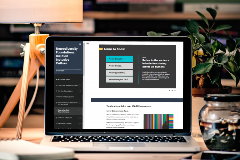 Showing outline of Neurodiversity course